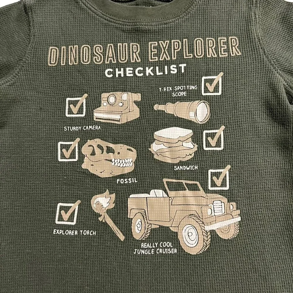 Carter's 18m Dinosaur Explorer Waffle Knit Shirt